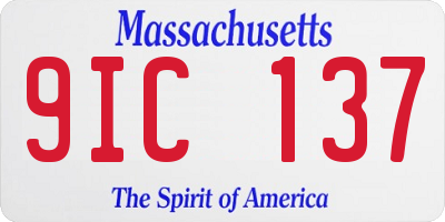 MA license plate 9IC137