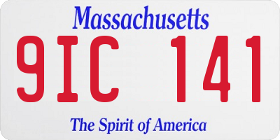 MA license plate 9IC141