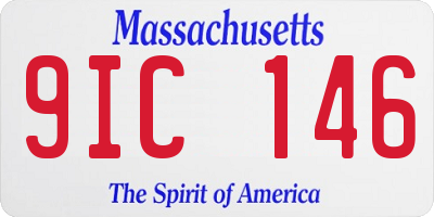 MA license plate 9IC146