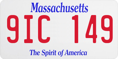 MA license plate 9IC149
