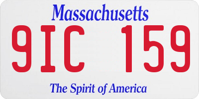 MA license plate 9IC159