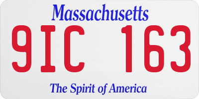 MA license plate 9IC163