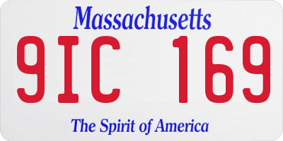 MA license plate 9IC169
