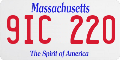 MA license plate 9IC220