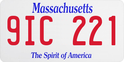 MA license plate 9IC221