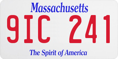 MA license plate 9IC241