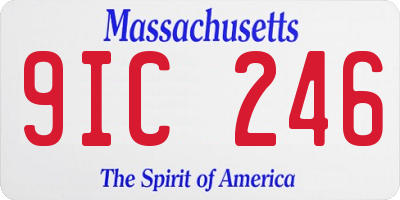 MA license plate 9IC246