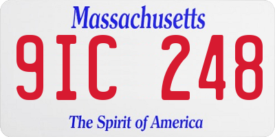 MA license plate 9IC248
