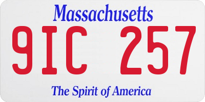 MA license plate 9IC257