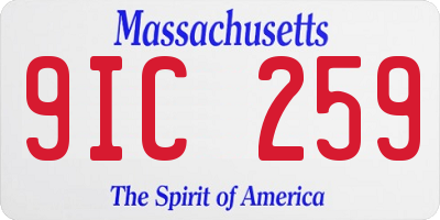 MA license plate 9IC259