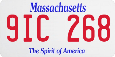 MA license plate 9IC268