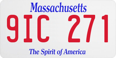 MA license plate 9IC271