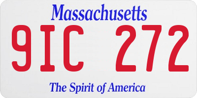 MA license plate 9IC272