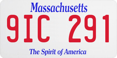 MA license plate 9IC291