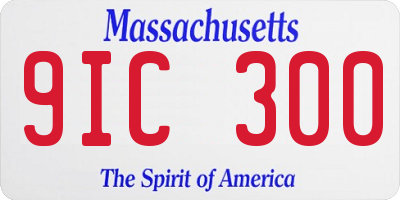 MA license plate 9IC300