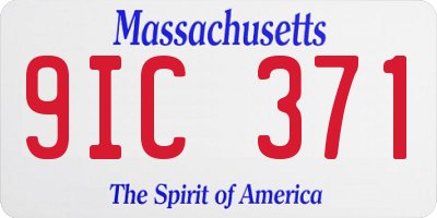 MA license plate 9IC371