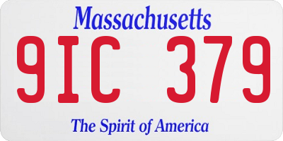 MA license plate 9IC379