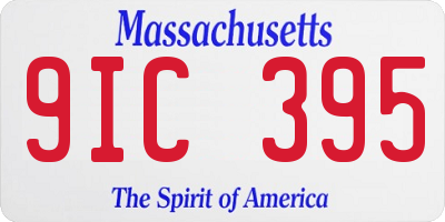 MA license plate 9IC395