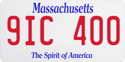 MA license plate 9IC400