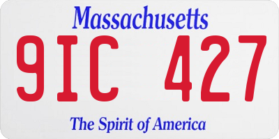 MA license plate 9IC427