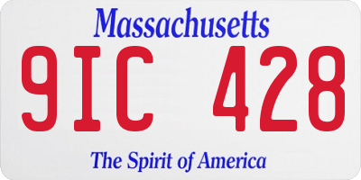 MA license plate 9IC428