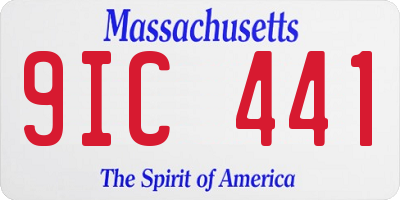 MA license plate 9IC441