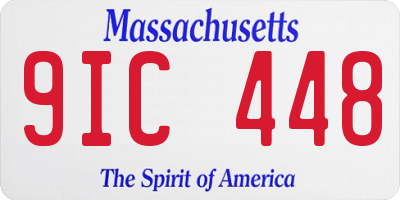 MA license plate 9IC448
