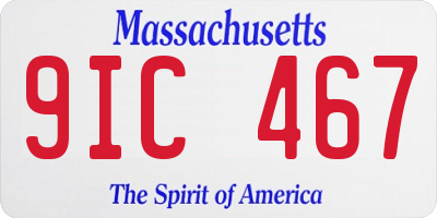 MA license plate 9IC467