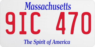 MA license plate 9IC470