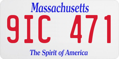 MA license plate 9IC471