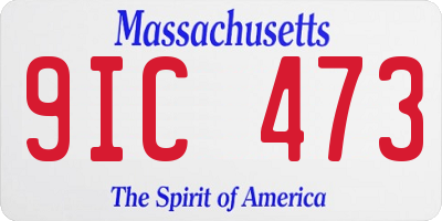 MA license plate 9IC473
