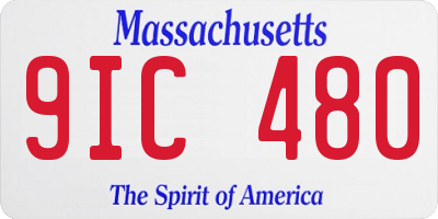 MA license plate 9IC480