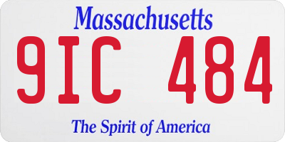 MA license plate 9IC484