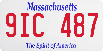 MA license plate 9IC487