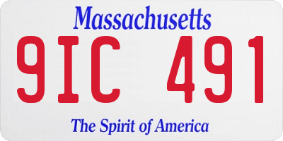 MA license plate 9IC491