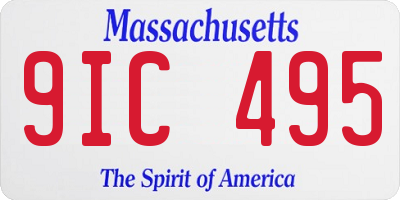 MA license plate 9IC495