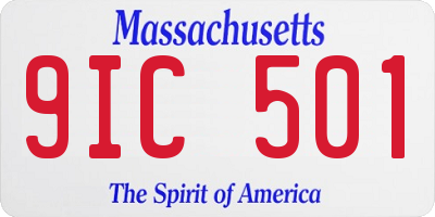 MA license plate 9IC501