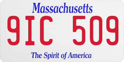 MA license plate 9IC509