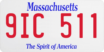 MA license plate 9IC511