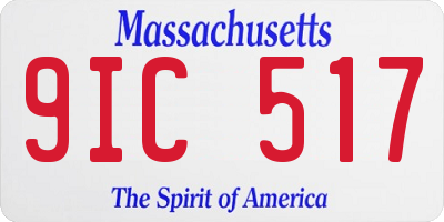 MA license plate 9IC517