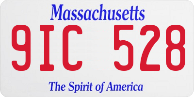 MA license plate 9IC528