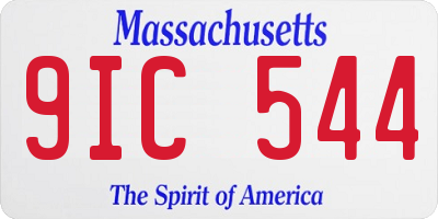 MA license plate 9IC544