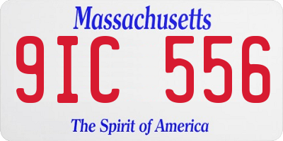MA license plate 9IC556