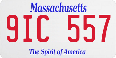 MA license plate 9IC557
