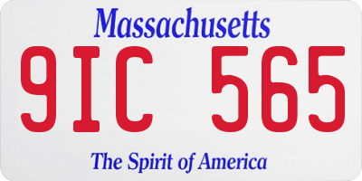 MA license plate 9IC565