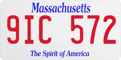 MA license plate 9IC572