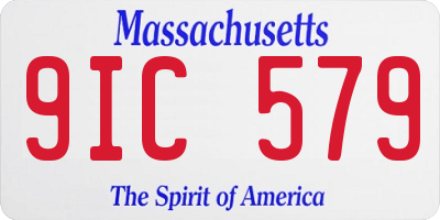 MA license plate 9IC579
