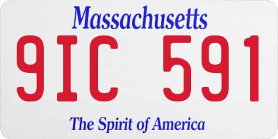 MA license plate 9IC591
