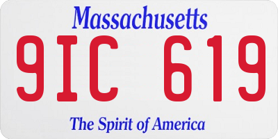 MA license plate 9IC619