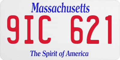 MA license plate 9IC621